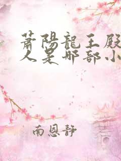 萧阳龙王殿创始人是哪部小说里的