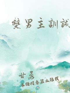 双男主训诫调教