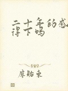 二十年的感情放得下吗