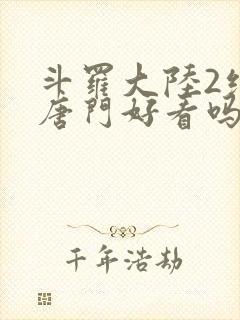 斗罗大陆2绝世唐门好看吗