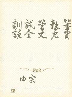 训诫管教笨蛋小说全文免费阅读