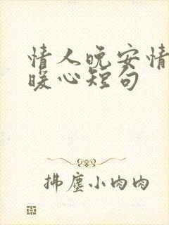 情人晚安情话最暖心短句