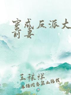 穿成反派大佬的前妻