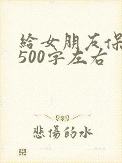 给女朋友保证书500字左右