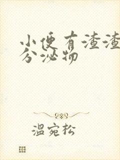 小便有渣渣样的分泌物