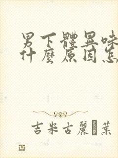 男下体异味重是什么原因怎么办啊