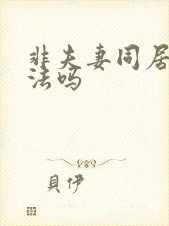 非夫妻同居算犯法吗