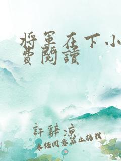 将军在下小说免费阅读