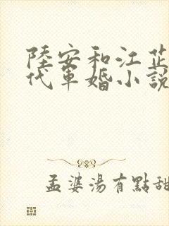 陆安和江芷兰年代军婚小说