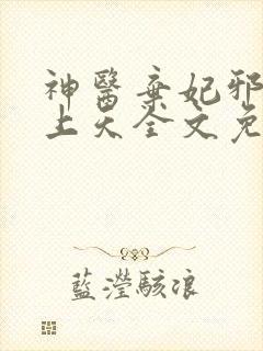 神医弃妃邪王宠上天全文免费阅读