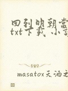 回到明朝当暴君txt下载 小说