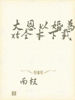 大恩以婚为报txt全本下载