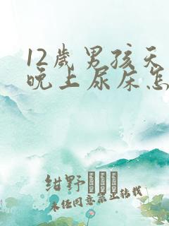 12岁男孩天天晚上尿床怎么办