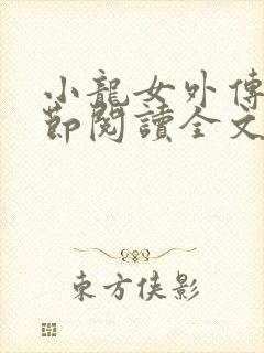 小龙女外传 章节阅读全文