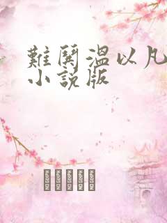 难哄温以凡桑延小说版