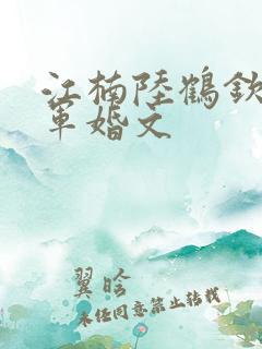 江楠陆鹤钦年代军婚文