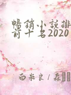 畅销小说排行榜前十名2020