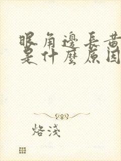 眼角边长黄褐斑是什么原因