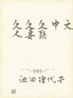 久久久中文字幕人妻熟