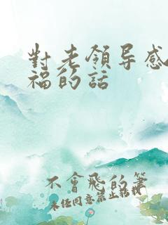 对老领导感谢祝福的话