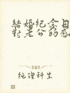 结婚纪念日老婆对老公的感言语句