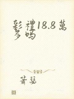 彩礼18.8万多吗
