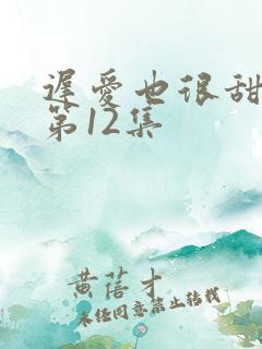 迟爱也很甜短剧第12集