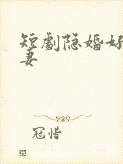 短剧隐婚好运甜妻