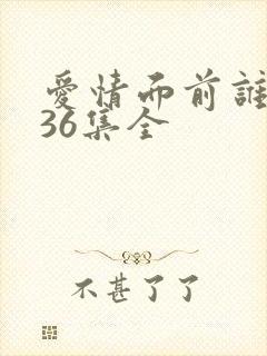 爱情面前谁怕谁36集全