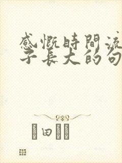 感慨时间流逝孩子长大的句子