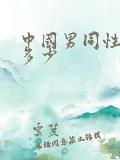 中国男同性恋有多少