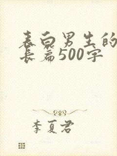 表白男生的情话长篇500字