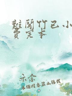 难哄竹已小说免费完本