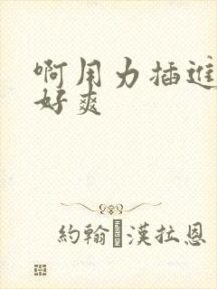 啊用力插进来了好爽