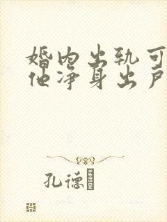 婚内出轨可以让他净身出户