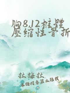 胸8,12椎体压缩性骨折