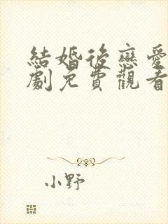 结婚后恋爱电视剧免费观看