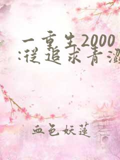 一重生2000:从追求青涩校花同桌开始