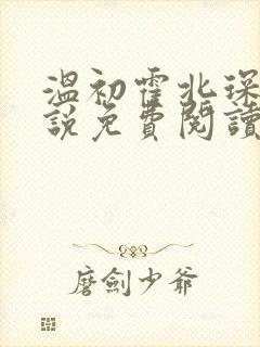 温初霍北琛的小说免费阅读无弹窗