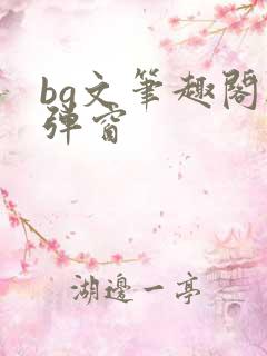 bg文笔趣阁无弹窗