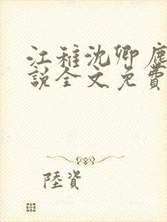 江稚沈卿尘的小说全文免费