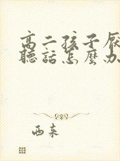 高二孩子厌学不听话怎么办