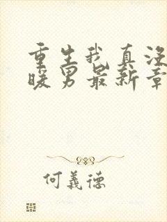 重生我真没想当暖男最新章节目录