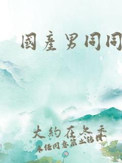 国产男同同性恋