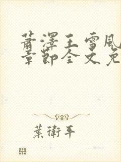 萧泽王雪风最新章节全文免费阅读