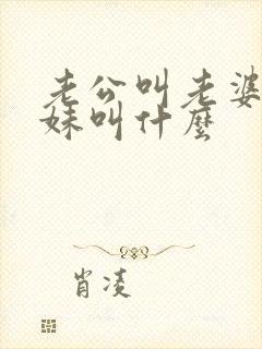 老公叫老婆的妹妹叫什么