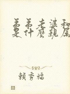 弟弟老婆和姐姐是什么亲属关系