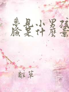 梦见小男孩亲我脸是什么意思