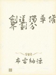 剑道独尊修炼境界划分