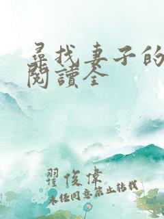 寻找妻子的秘密阅读全